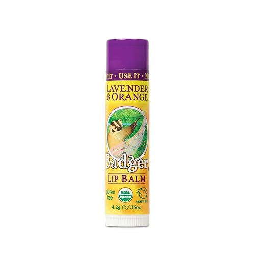 Badger - Classic Lip Balm, Lavender & Orange, Made with Organic Olive Oil, Beeswax & Rosemary, Certified Organic, Moisturizing Lip Balm, 0.15 oz Beauty & Personal Care Badger