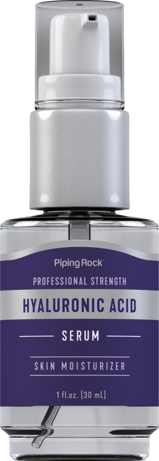 Piping Rock Hyaluronic Acid Serum for Face | 1 fl oz | Moisturizer for Skin and Body | Cruelty Free | Vegetarian and Non-GMO Formula Beauty & Personal Care Piping Rock