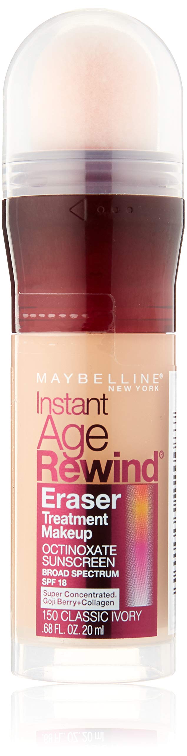 Maybelline Instant Age Rewind Eraser Foundation - Classic Ivory, 0.68 Fl Oz (Pack of 2)
