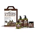 Difeel 4-PC Caffeine & Castor Faster Growth Shampoo & Conditioner Hair Care Gift Set - Includes 12oz Shampoo, 12oz Conditioner, 12oz Hair Mask & 7.1oz Beauty & Personal Care Difeel