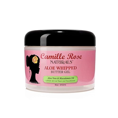 Camille Rose Aloe Whipped Butter Hair Styling Gel, with Aloe Vera and Macadamia Oil for Moisture and Light Hold, for All Hair Types 8 oz Beauty & Personal Care Camille Rose