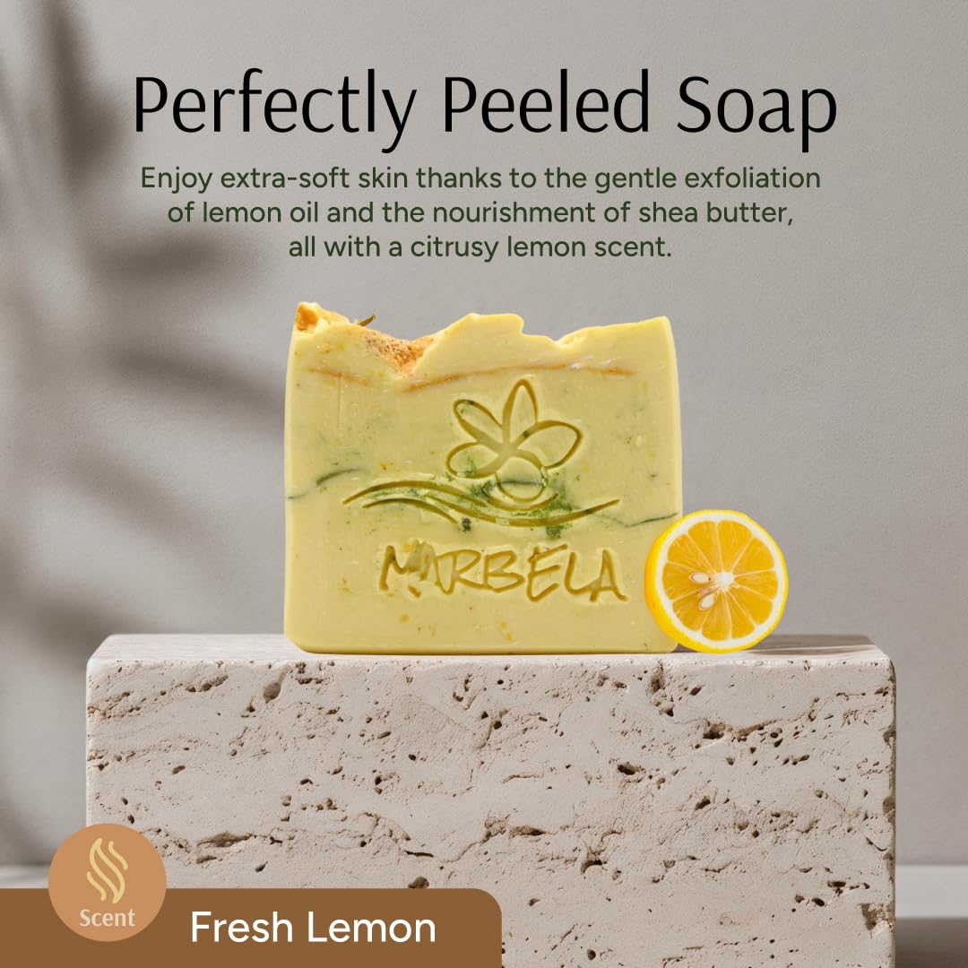 Marbela Cosmetics Handmade Soap Bar - Made in USA, Vegan Friendly, Palm Oil Free, Natural Bar Soap - Face & Body Soap for Daily Skin Care Beauty & Personal Care Marbela