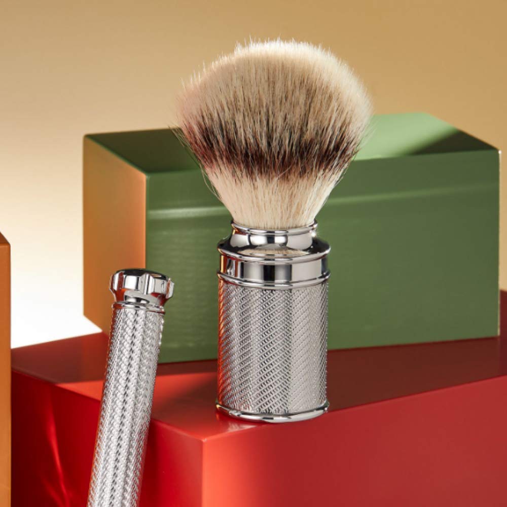 MÜHLE Traditional Silvertip Badger Shaving Brush - Chrome Plated Stainless Steel Handle - Luxury Shave Accessory for Men Beauty and Personal Care MÜHLE