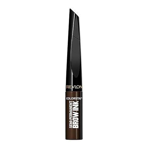 Revlon ColorStay 5-in-1 Semi-Permanent Brow Ink with Spoolie Brush, Waterproof, Transfer-Proof, Eyebrow Makeup, Easy to Remove, 355 Dark Brown Ink Beauty & Personal Care REVLON