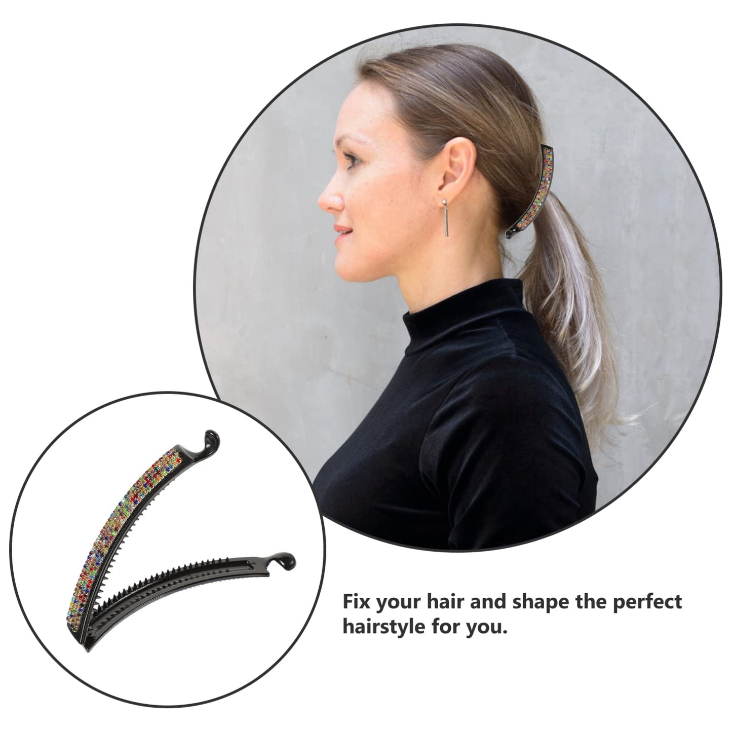 Beaupretty Hair Clip, Beautiful Rhinestone Hairpin, Vertical Clip Design, Suitable for Woman, Lady, Girl, Fashionable Hair Accessory Beauty & Personal Care Beaupretty