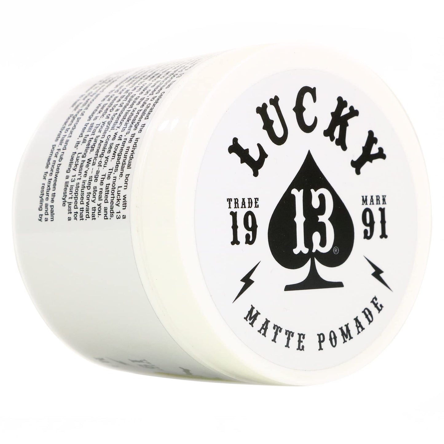 Lucky 13 Barber Supplies Matte Hair Pomade | Water-Based | High Hold | Matte Finish | Tobacco Vanilla Scent, 4oz Beauty & Personal Care Lucky 13