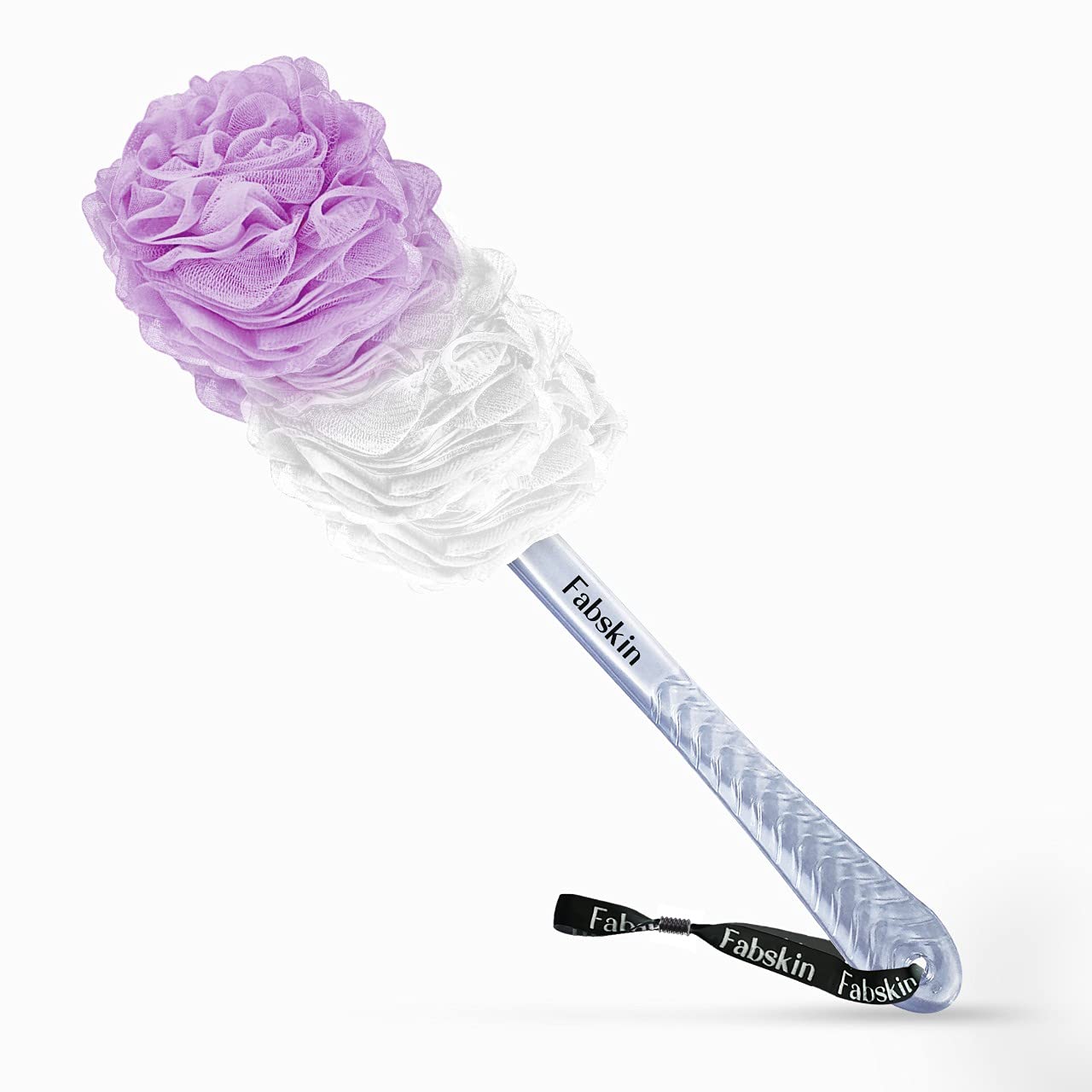 FABSKIN Luxury Bath Loofah Duo Pack - Loofah Sponge and Loofah Brush With Plastic Handle - Loofah for Bathing for Women & Men - Bath Brush Body Back Beauty and Personal Care FABSKIN