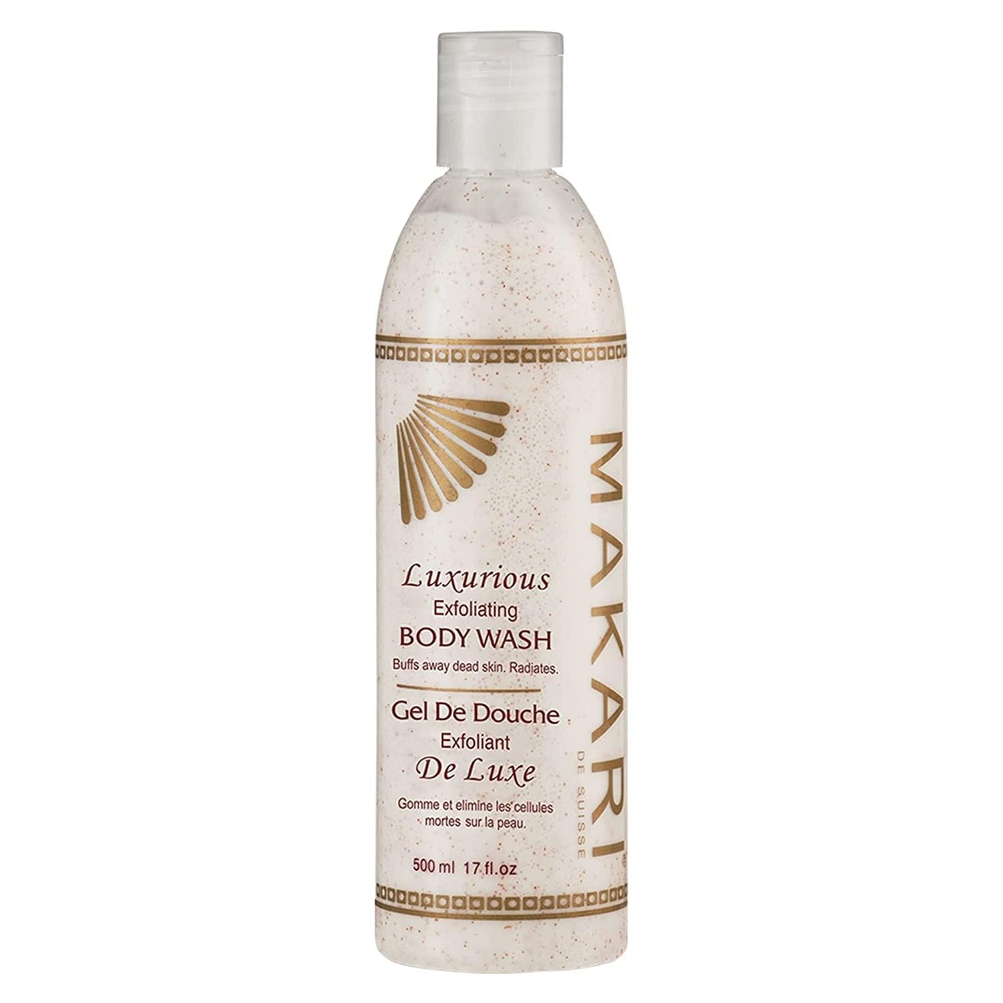 Makari Classic Luxurious Exfoliating Body Wash (500 ml) | Brightening & Exfoliating Body Cleanser | Removes Dead Skin Cells & Unclogs Pores | Beauty & Personal Care MAKARI