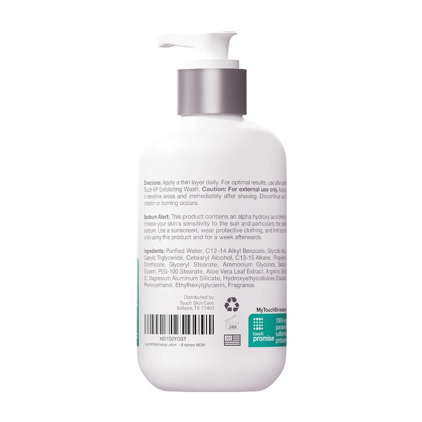 TOUCH Glycolic Acid Lotion for Keratosis Pilaris - KP Exfoliating Body Lotion Moisturizer - for AHA BHA Rough & Bumpy Skin- Gets Rid of Redness Beauty & Personal Care TOUCH