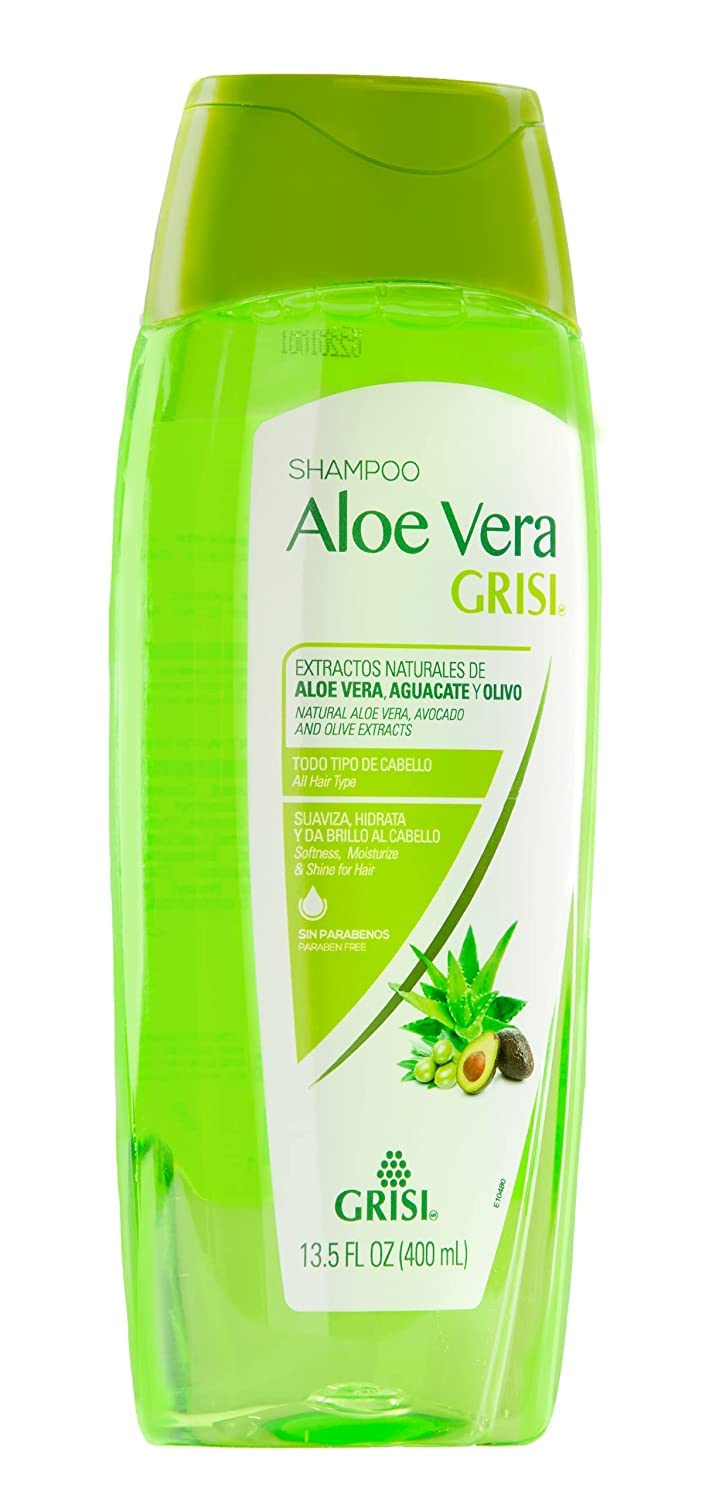 Grisi Aloe Vera Shampoo, Moisturizing Shampoo with Aloe Vera Extract, Paraben-Free, Hair Product for Soft and Shiny Hair, 2-Pack of 13.5 FL Oz each, 2 Beauty & Personal Care Grisi