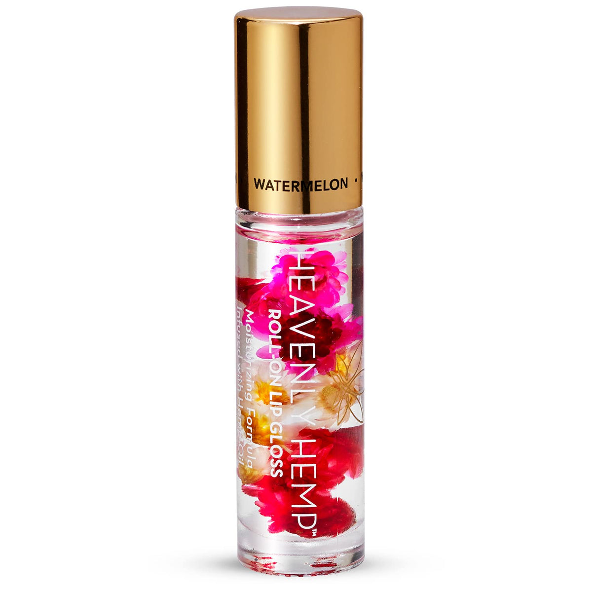 Blossom Roll on Lip Gloss, Scented Clear High Shine Moisturizing Lip Oil, Non Sticky, Infused with Real Flowers, Made in USA, 0.2oz, Watermelon Hemp Beauty & Personal Care Blossom