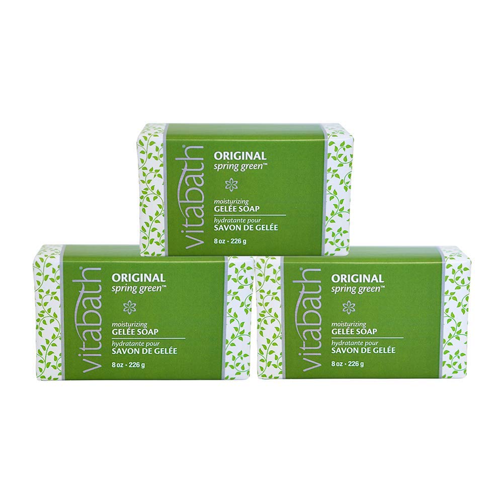 Vitabath Original Spring Green Moisturizing Gelee Bar Soap All Over Gentle Foaming Cleanser & Hydrating Solid Body Wash - Nourish & Rejuvenate All Beauty & Personal Care Vitabath
