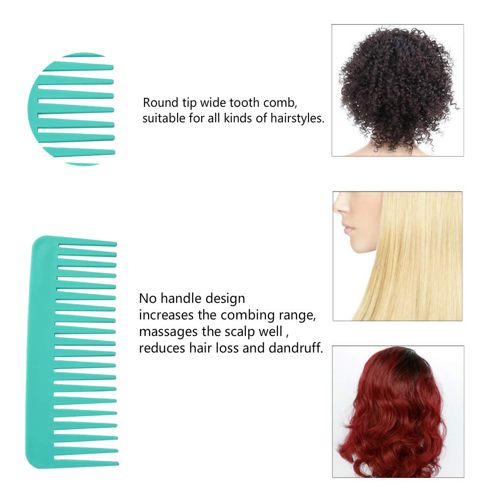 NuAngela Wide Tooth Hair Comb No Static, Detangling Styling Comb For Thick Long Curly Hair, No Handle Round Teeth, Reduce Hair Loss&Breakages, Shower Beauty & Personal Care NuAngela