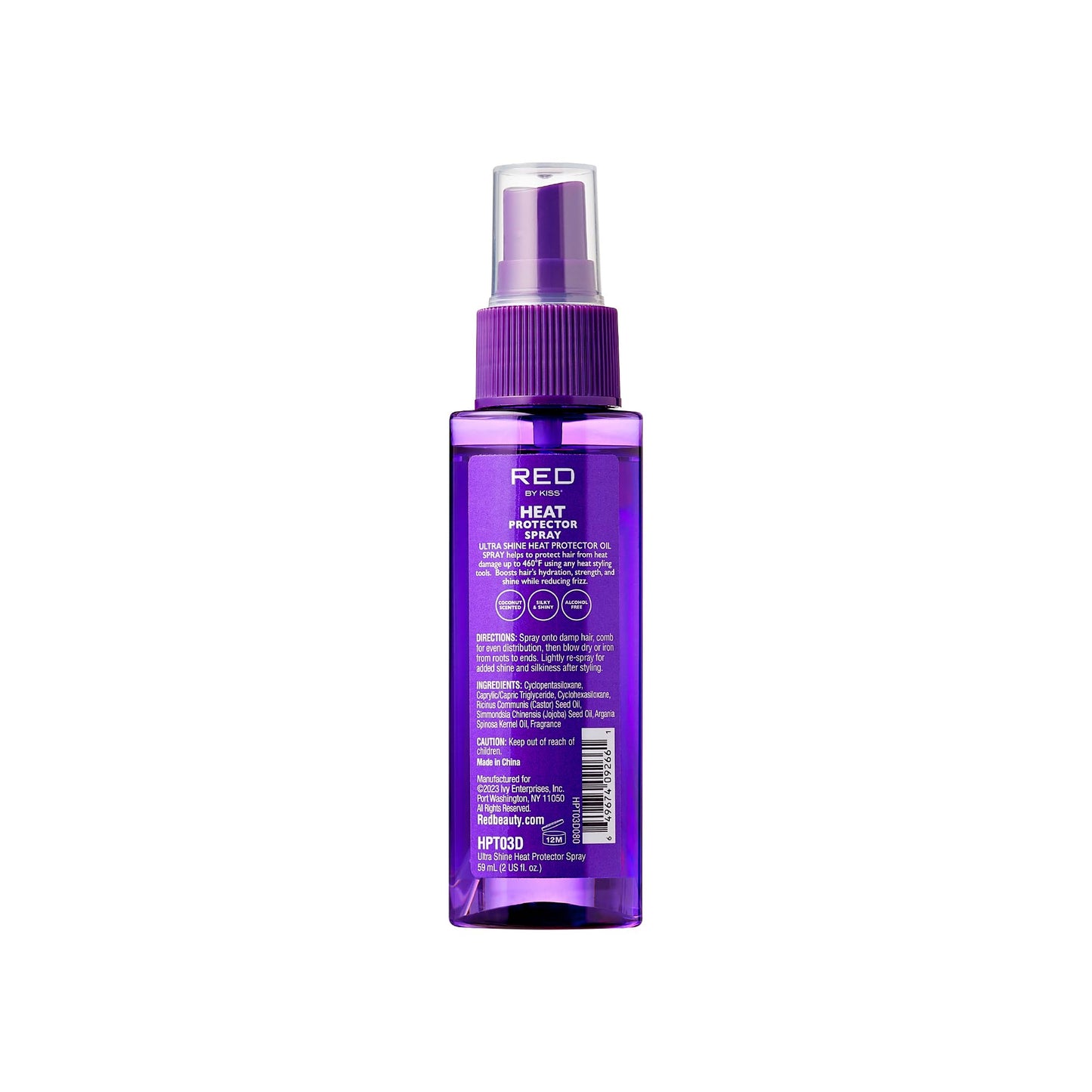 Red by Kiss Heat Protector Spray for Thermal Protection, Anti-Frizz, Ultra Shine, and Hydration - Protects Hair Up To 460°F (2 Fl Oz) Beauty & Personal Care Red by Kiss