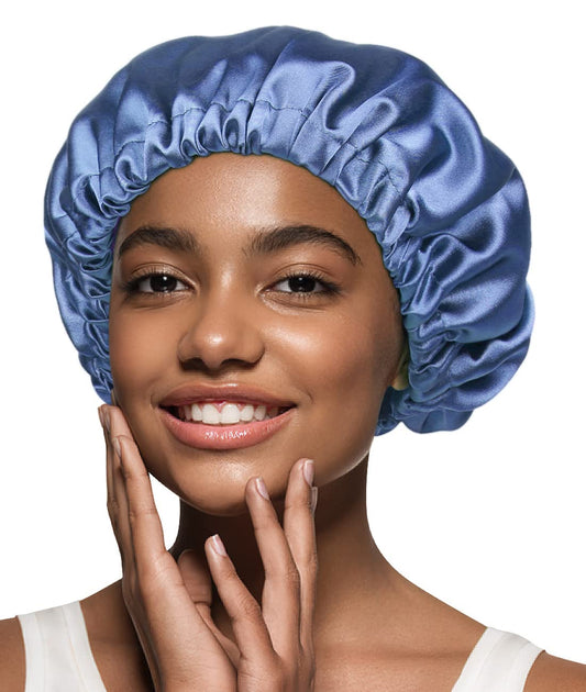 Satin Bonnet for Black Women, Satin Scarf for Hair Light Blue Beauty and Personal Care Alnorm