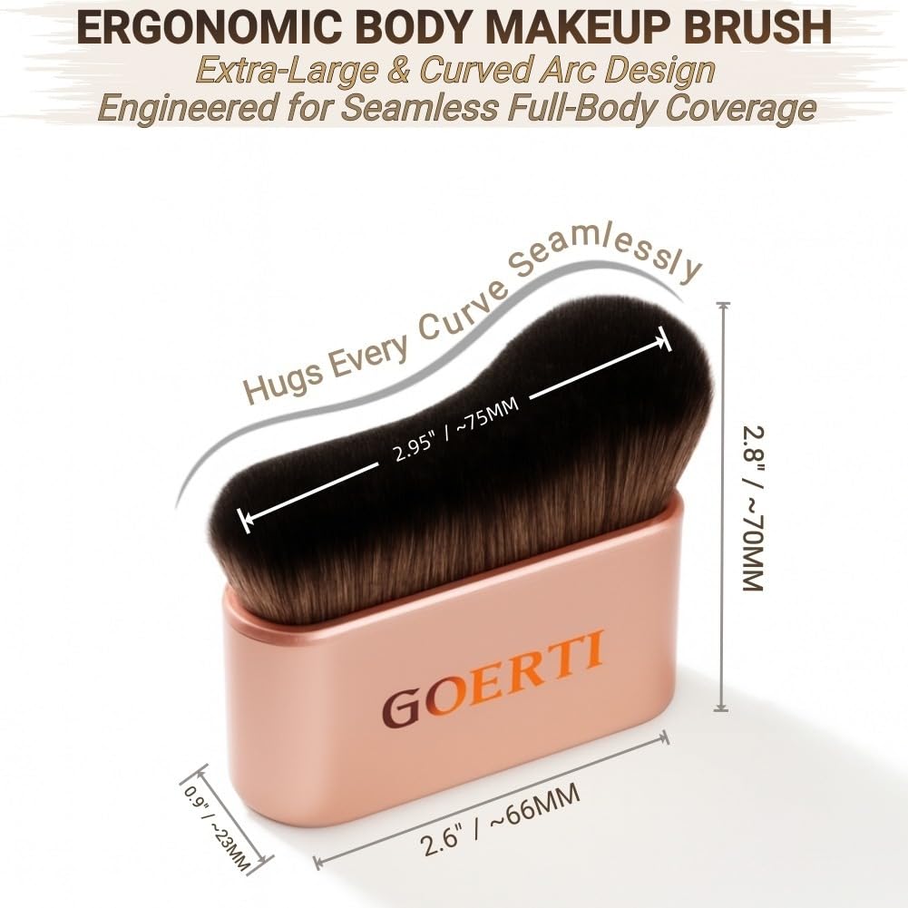 GOERTI Professional Body Makeup Brush, Kabuki Foundation Brush Makeup Brush, Self Tanner Brush, Self Tanning Applicator, Blend & Blur Body Bronzer Tan Beauty & Personal Care GOERTI