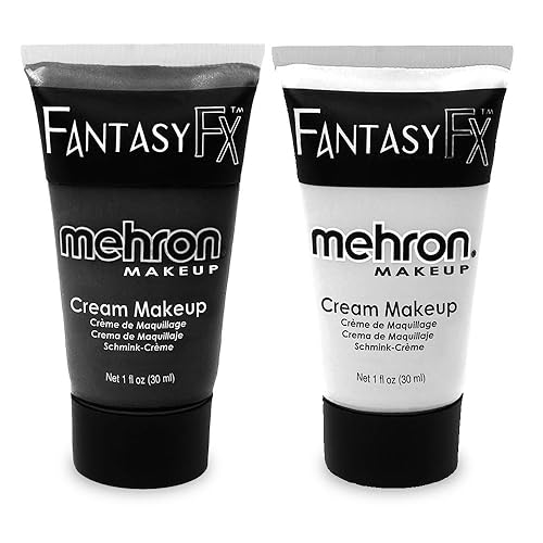 Mehron Makeup Fantasy F/X Water Based Face & Body Paint Black and White Face Paint Bundle Beauty & Personal Care Mehron
