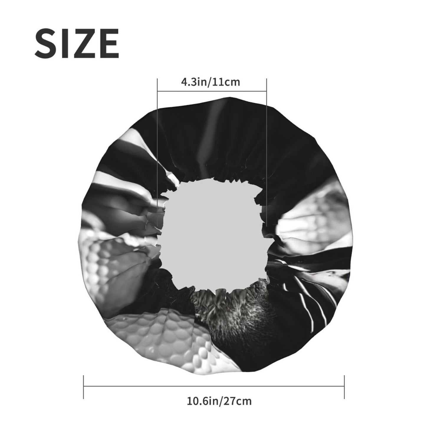 Black and White Golf Shower Cap for Women Men Large Reusable Shower Bonnet Double-Layer Waterproof Bath Caps Elastic Band Hair Hat for All Hairstyles Beauty and Personal Care BWLHJKE
