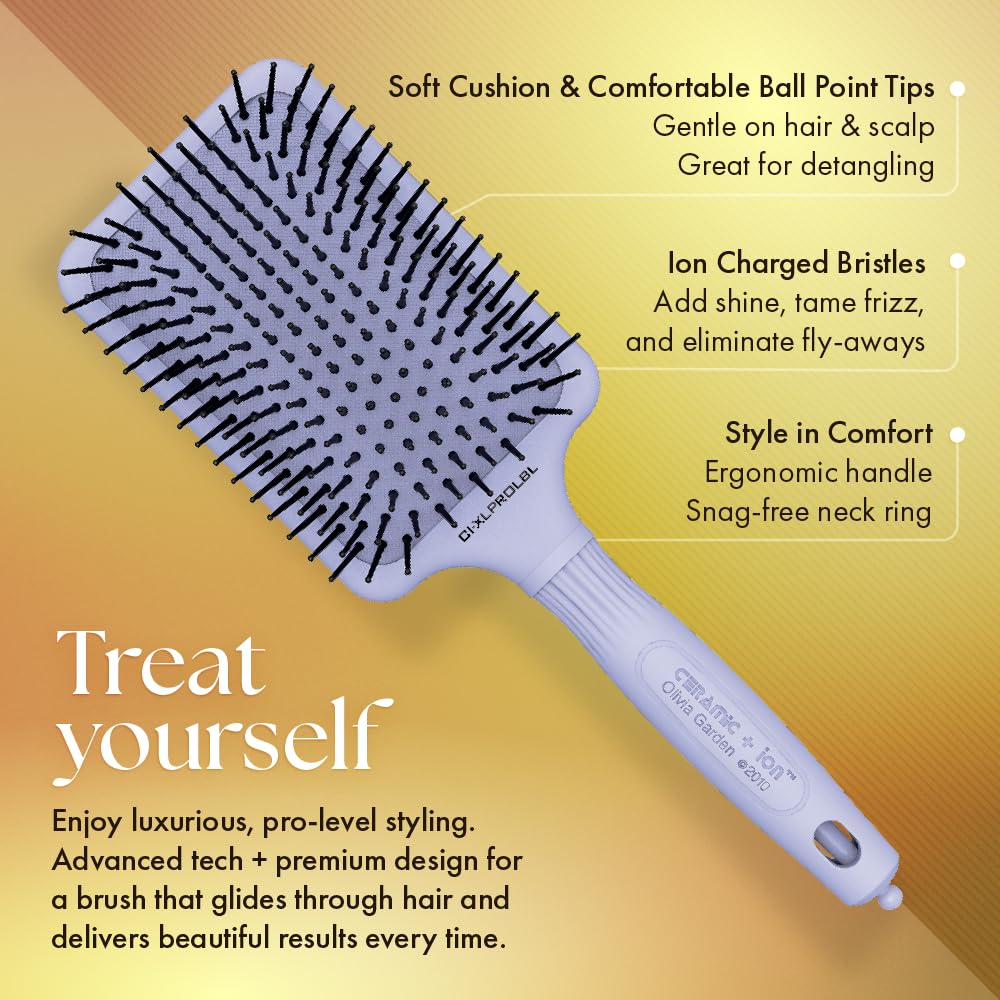 Olivia Garden Ceramic + Ion XL Pro Hair Brush, Blossom limited edition Beauty & Personal Care Olivia Garden