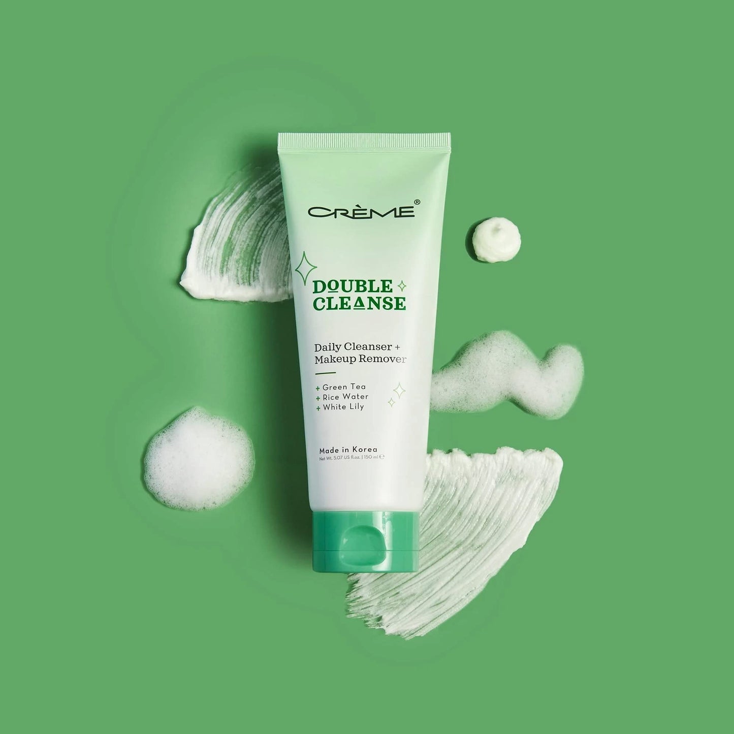 The Crème Shop Korean Skincare Double Cleanse 2-In-1 Green Tea Face Wash, Brightening Treatment, Acne Treatment, Calms Redness, Cleanses Pores, Makeup Beauty & Personal Care The Crème Shop