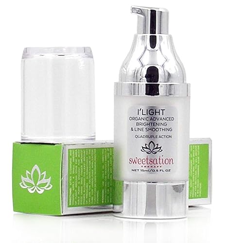 Sweetsation Therapy/YUNASENCE ILIGHT Organic Advanced Illuminating & Line Smoothing Eye Treatment, 0.5oz. For Dark Circles, Puffiness, Fine Lines. Beauty & Personal Care Sweetsation Therapy