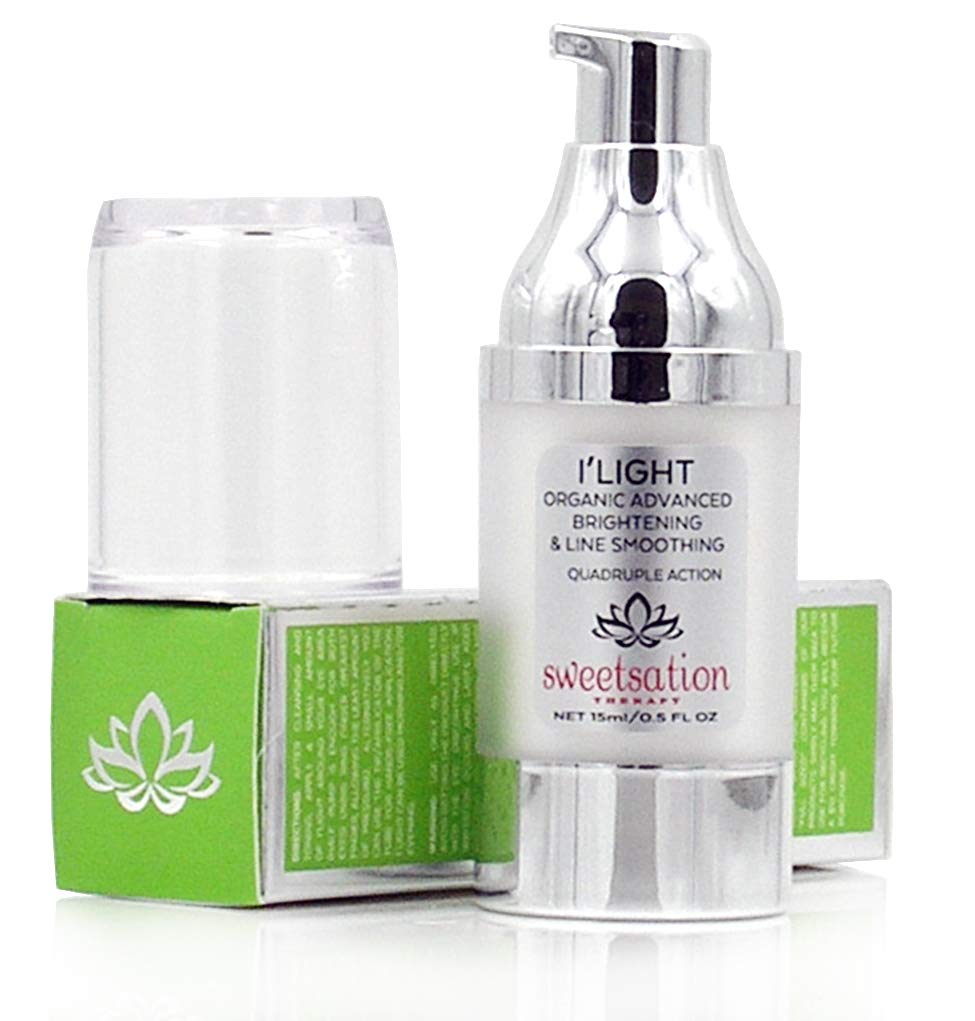 Sweetsation Therapy/YUNASENCE ILIGHT Organic Advanced Illuminating & Line Smoothing Eye Treatment, 0.5oz. For Dark Circles, Puffiness, Fine Lines. Beauty & Personal Care Sweetsation Therapy