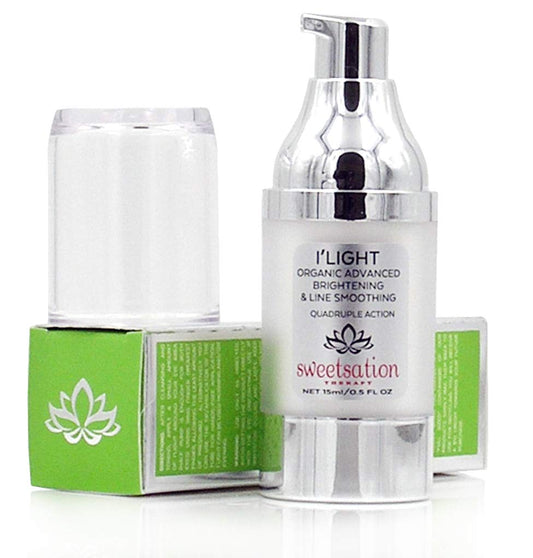 Sweetsation Therapy/YUNASENCE ILIGHT Organic Advanced Illuminating & Line Smoothing Eye Treatment, 0.5oz. For Dark Circles, Puffiness, Fine Lines. Beauty & Personal Care Sweetsation Therapy