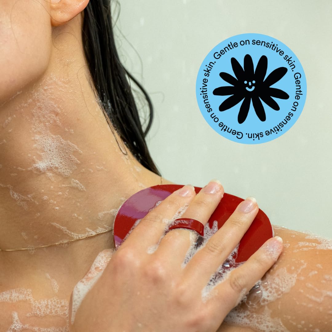 Boie USA Loop Body Scrubber - Soft Silicone-Like Exfoliating Shower Scrubber, Body Cleansing Brush - Hang-to-Wall Loofah Replacement - Antimicrobial Beauty & Personal Care Boie USA
