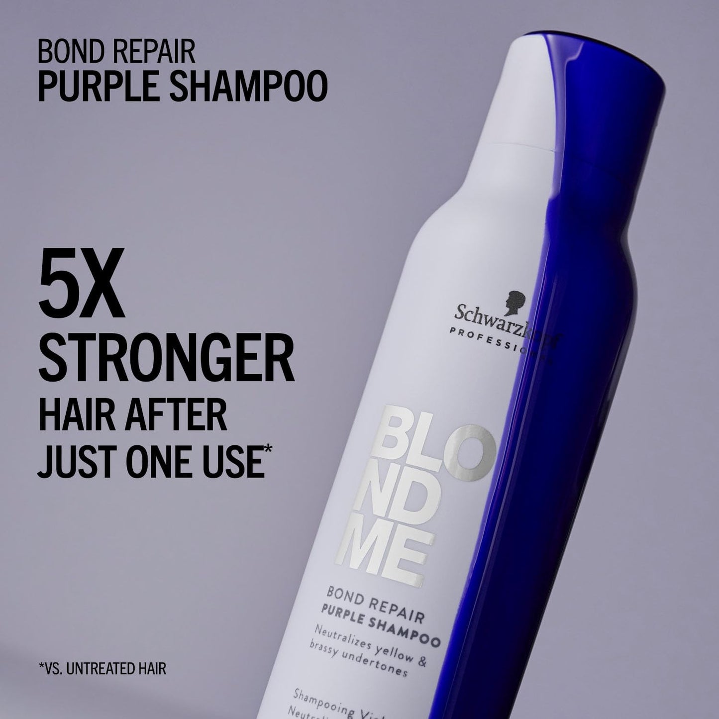 BLONDME Bond Repair Purple Shampoo & Conditioner Bundle | Neutralized Yellow Undertones, Prevents Brassiness & Strengthen Blonde Hair Beauty & Personal Care BlondMe