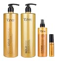 TAHE Keratin Gold Shampoo 1000ml, Mask 1000ml, Serum 30ml & Bio-Fluid Leave-In Conditioner 2 Phase (New Presentation) Beauty & Personal Care Tahe