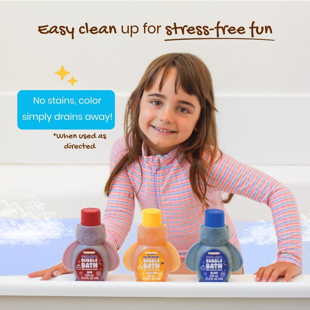 Honeysticks Kids Bubble Bath 3 Pk (Blue, Red, Yellow): Non-Toxic, Plant Based, Non Irritating - Changes Water Color and Creates Super Foaming Bath Beauty and Personal Care Honeysticks