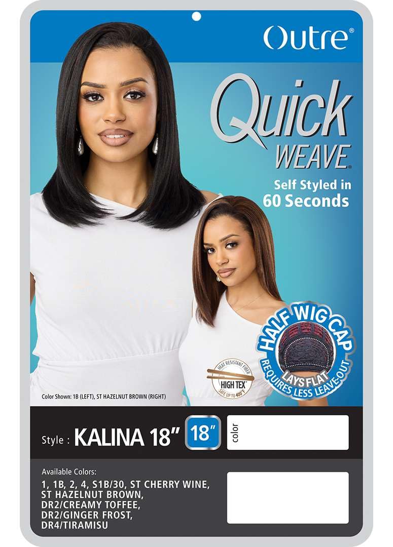 Outre Quick Weave Synthetic Half Wig - Kalina 18" (DR2/GINGER FROST)