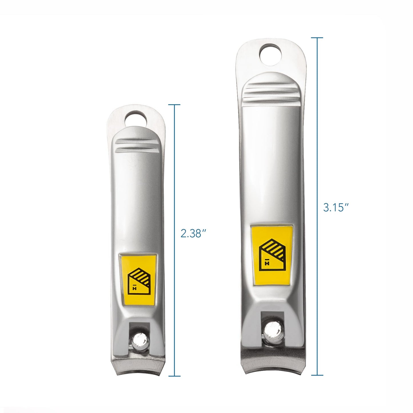 Ultra Sharp Nail Clippers Set - 2 Pack Stainless Steel Fingernail & Toenail Trimmers with Built-in Nail File for Women & Seniors (Silver) Beauty & Personal Care Harperton