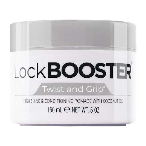 Style Factor Lock BOOSTER Twist & Grip Braid Gel (5 Oz.) with Coconut Oil - Strong Hold, Flake-Free, Frizz-Free Hair Braiding Gel for Defined Beauty & Personal Care Style Factor