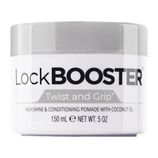 Style Factor Lock BOOSTER Twist & Grip Braid Gel (5 Oz.) with Coconut Oil - Strong Hold, Flake-Free, Frizz-Free Hair Braiding Gel for Defined Beauty & Personal Care Style Factor