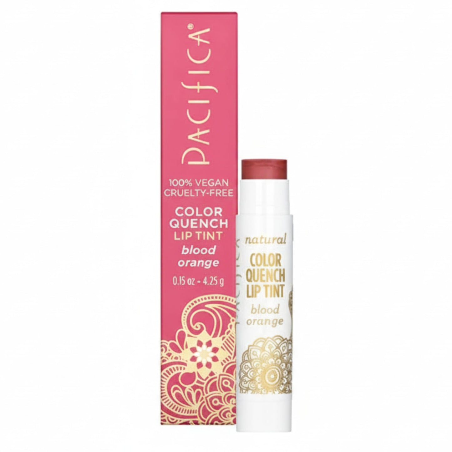 Pacifica Tinted Lip Balm - Color Quench Hydrating Flavored Lip Balm -Blood Orange Flavor - Clear -w/Coconut Oil & Cocoa Butter Natural Clean Beauty Beauty & Personal Care Pacifica