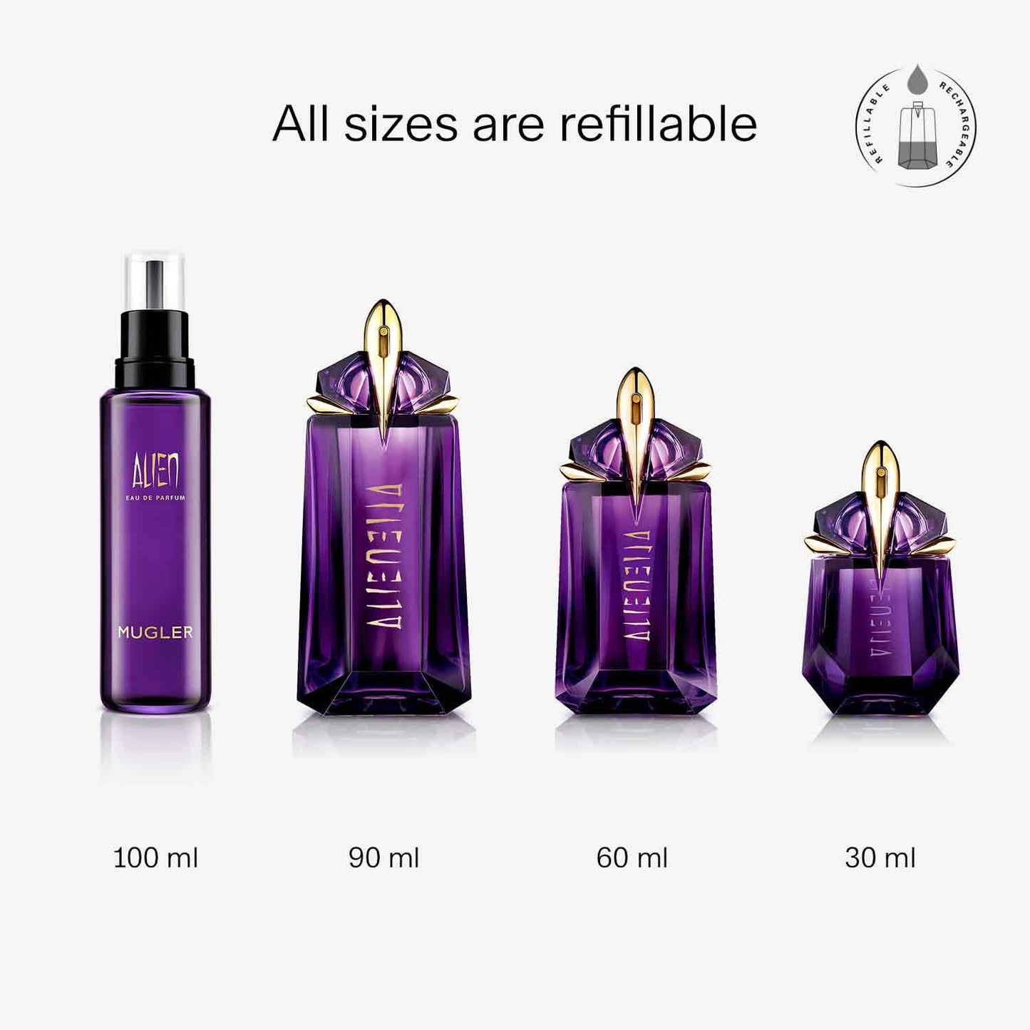 Thierry Mugler Alien 2 oz Eau De Parfum Refillable Spray For Women Beauty & Personal Care Mugler