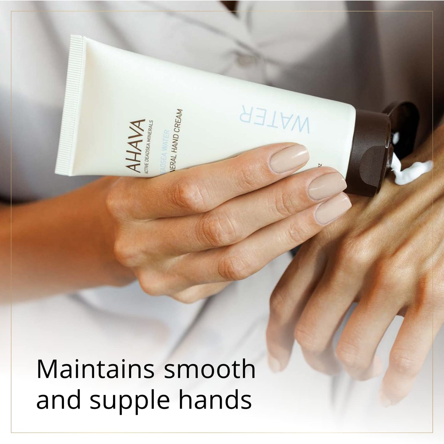 AHAVA Dead Sea Water Mineral Hand Cream - Hand Moisturizer For Dry Cracked Hands, Light & Fast Absorbing, Enriched with Exclusive blend Osmoter Beauty & Personal Care AHAVA