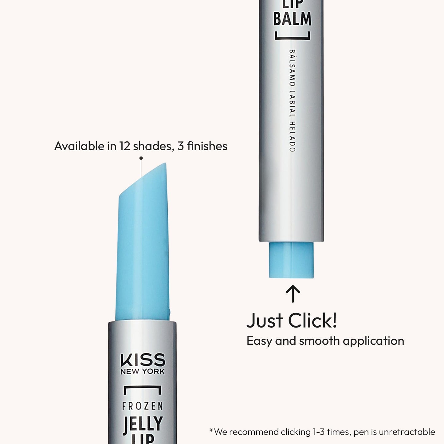 KISS NEW YORK Frozen Jelly Lip Balm Pen, High Shine Lip Gloss for Sheer Tint, Hydrating Lipstick With Hyaluronic Acid, Cooling Effect With Menthol Beauty and Personal Care Kiss