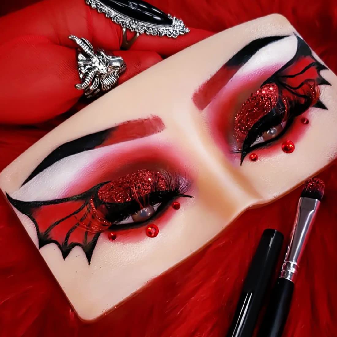 Red Pink Eyeshadow Palette, DE’LANCI Professional Matte Shimmer High Pigmented 12 Colors Eye Shadow Makeup Pallet, Waterproof Blendable Small Beauty & Personal Care ecofavor