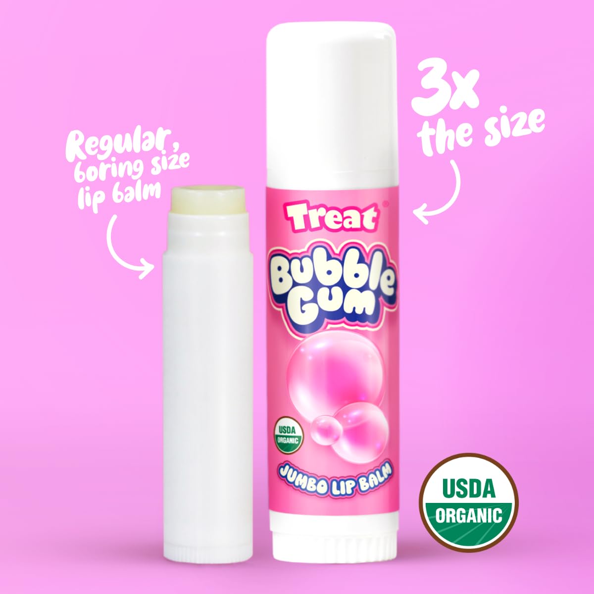 TREAT© Jumbo - Cruelty Free .50 OZ (BUBBLE GUM LIP BALM) Beauty & Personal Care Treat
