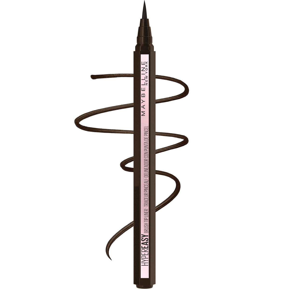 MAYBELLINE New York Hyper Easy Liquid Pen No-Skip Waterproof Eyeliner, Satin Finish, Pitch Brown Beauty & Personal Care MAYBELLINE