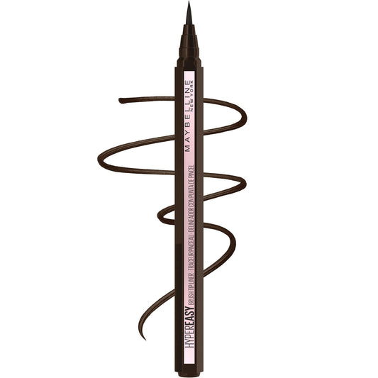 MAYBELLINE New York Hyper Easy Liquid Pen No-Skip Waterproof Eyeliner, Satin Finish, Pitch Brown Beauty & Personal Care MAYBELLINE
