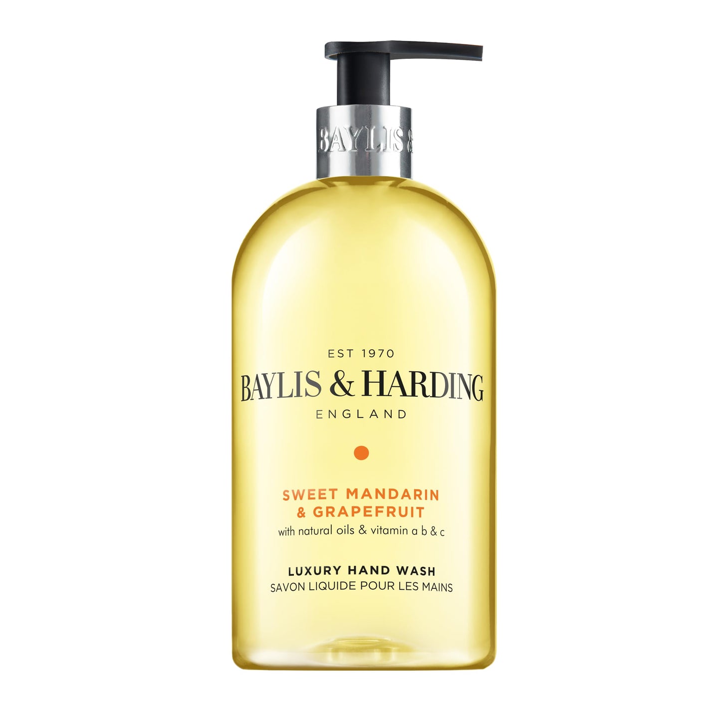 Baylis & Harding Liquid Hand Soap Wash with Dispenser, Sweet Mandarin & Grapefruit, 16.9oz/500ml Beauty & Personal Care Baylis & Harding