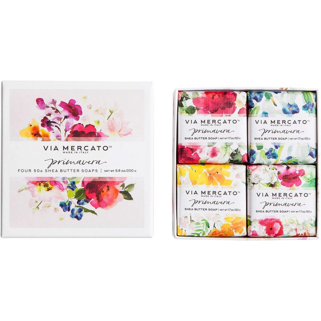 Via Mercato Primavera Spring Collection, Soap Gift Set (4 x 50 gram), Spring Flowers Beauty & Personal Care Via Mercato