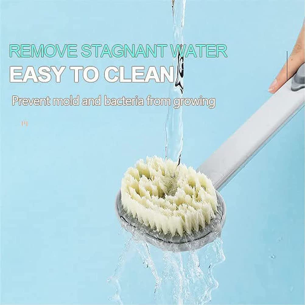 Handle Liquid Bath Brush with Soap Dispensing, Exfoliating Scrubber for Back, Legs. Promotes, Suitable for All Skin Types (Yellow) Beauty and Personal Care ZJchao