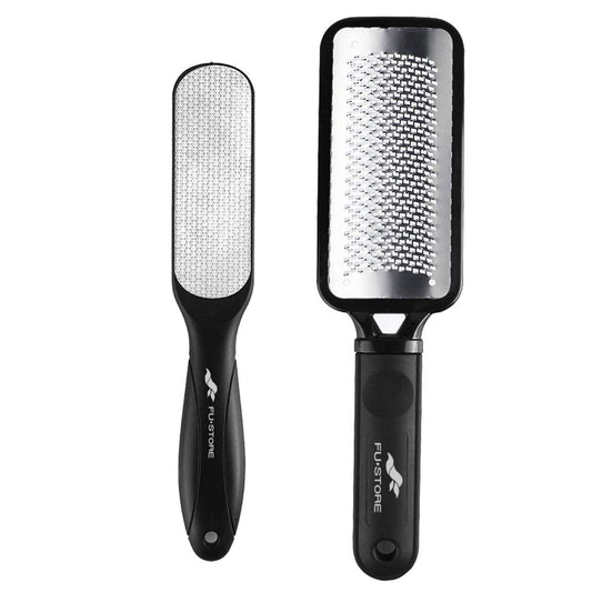 Fu Store 2 Pack Foot Files Callus Remover Stainless Steel Foot Rasp and Dual Sided Feet File Professional Scrubber Pedicure Tools Premium for Feet Beauty and Personal Care Fu Store Default Title