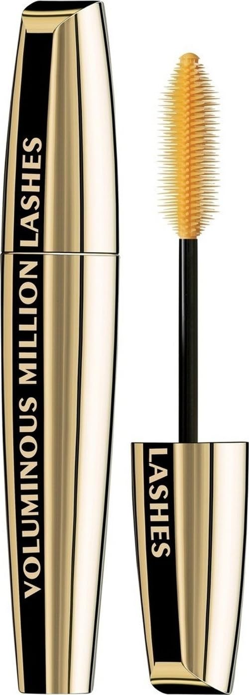 L’Oreal Paris Makeup Voluminous Million Lashes Mascara, Volumizing Collagen Infused Eye Makeup, Amplifying Mascara Brush, Washable, Black Brown, 0.3