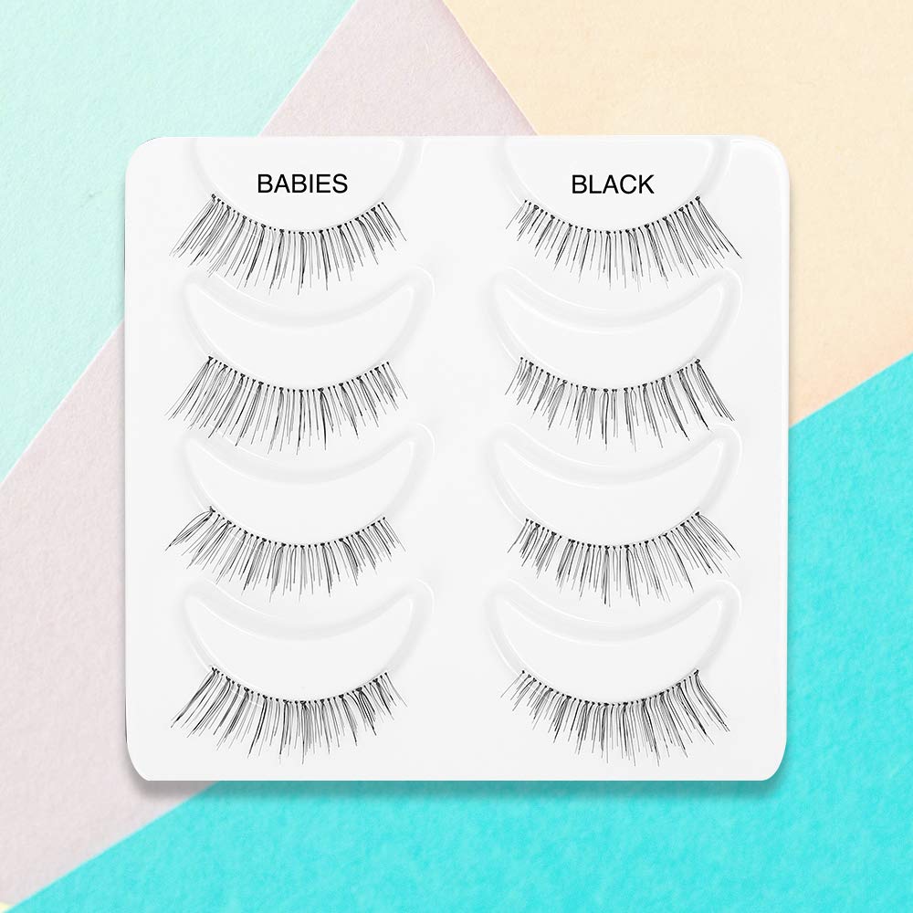 Ardell False Eyelashes Natural Lashes Babies Black - Lightweight, Short Length, Reusable Fake Lashes, 4 Pairs, 1 Pack Beauty & Personal Care Ardell