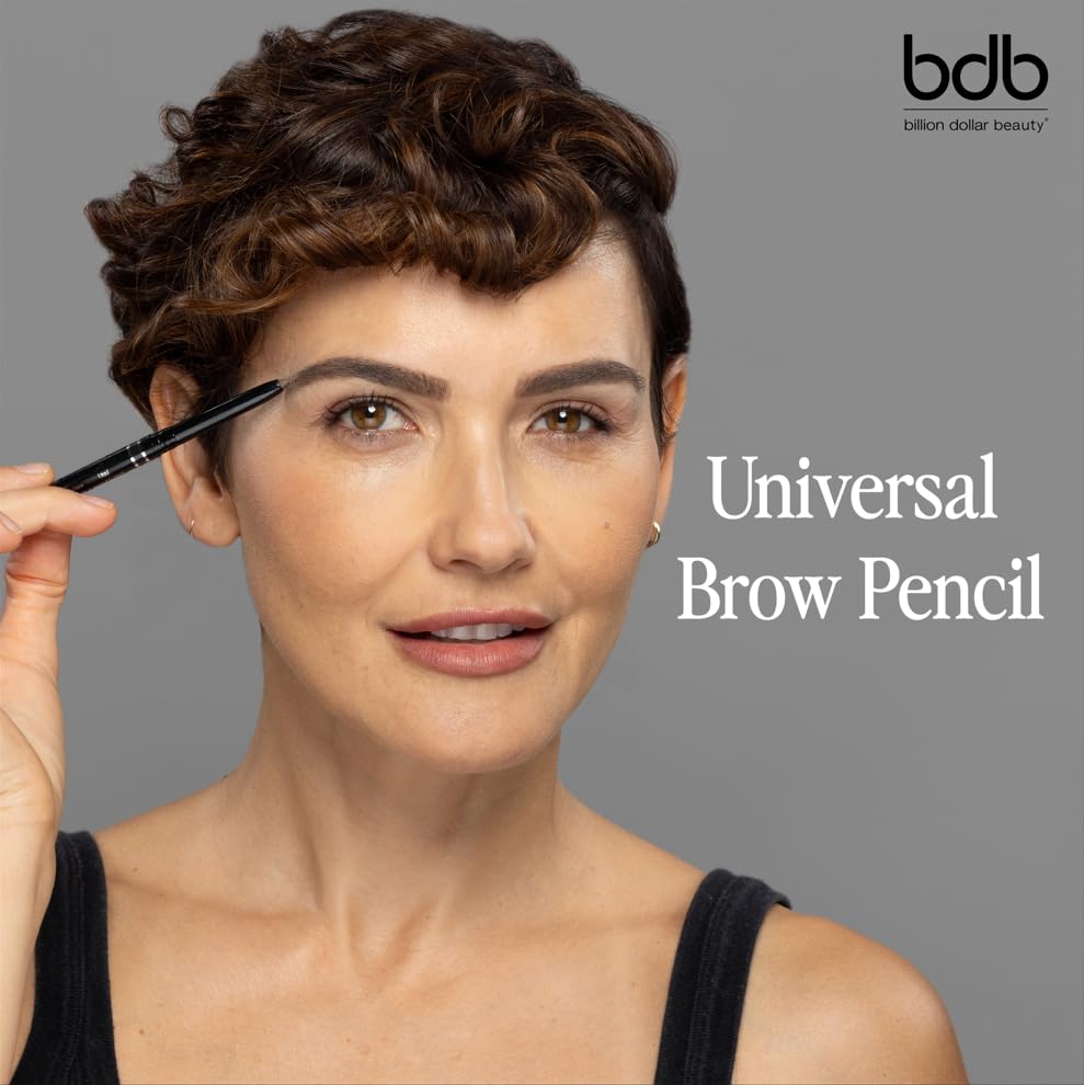 Billion Dollar Brows Universal Eyebrow Pencil - Dual-Ended Design with Precision Tip & Spoolie, Matte Finish, Waterproof, Easy to Use, Vegan Beauty & Personal Care billion dollar brows